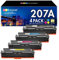 GPC IMAGE 207A Toner mit Chip Kompatibel für HP 207A 207X Color Laserjet Pro MFP M283fdw Toner Schwarz M255dw M282nw M283fdn M255nw W2210A W2211A W2212A W2213A Cyan Gelb Magenta (4er-Pack)