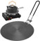Induktion Adapter 24cm, Induktion Adapterplatte mit Faltbar Wärmeisolierunggriff, Induktionsadapter mit hoher Temperaturbeschichtung, Aluminium Induktionsadapterplatte für die Verwendung von Kochgschi