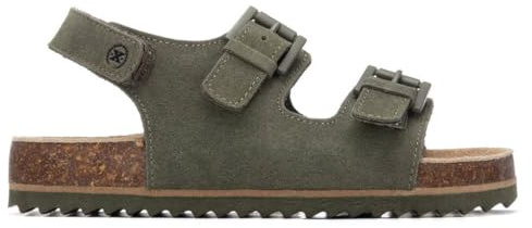 XTI - Sandalia Niño Kaki - Calzado Cómodo y Versátil - Moda casual - Modelo 15304301 (Talla 35)