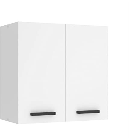 Belini Hängeschrank Küche, Küchenschränke SG2. Breite 60 cm. Oberschrank mit 2 Türen, Küchenhängeschränke, Wandschrank Hängend, Weiß matt