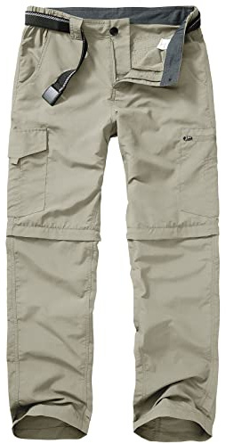 Pantalones de senderismo y caminata para hombre mosingle, safari con cremallera, ligeros, de secado rápido, convertibles, para viajes, pesca, cargo, transpirables, para exterior, 34