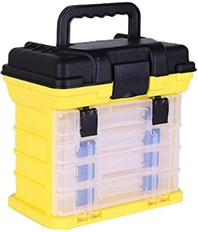 ZAANU Kit de Herramientas Caja de Herramientas de Transporte Caja de Herramientas de Mano Caja de Herramientas de Piezas y Manualidades con 4 bandejas de Almacenamiento Organizador de ha