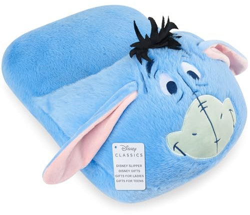 Disney Eeyore Foot Warmer Women Teens UK 2-13.5, Non Electric Fleece Foot Muff Adults, Heated Slipper, Non Slip, Arthritis Muscle Pain (Blue Eeyore)