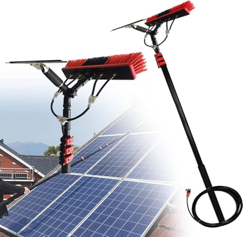 Outil De Nettoyage De Raclette De Vitres, Nettoyage De Panneaux Photovoltaïques De Panneaux Solaires, Kit De Nettoyage De Lave-vitres avec Rallonge, équipement De Lavage De VIT, 9m/30ft