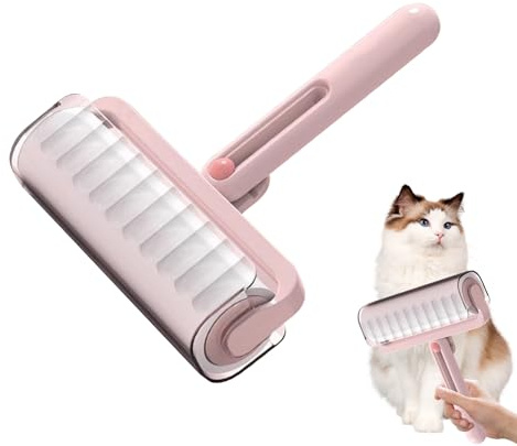 Rodillo de pelusa para pelo de mascotas, removedor de pelo de mascotas pegajoso para lavandería, suministros de limpieza portátiles para ropa, alfombras, tapicería, tela, ropa de cama, zapatos