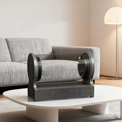 Bluetooth-högtalare, bärbar med 360° HD-skärm och Hi-Fi-ljud, justerbar vinkel/rätt, flera lägen för heminredning, fest och utomhusbruk