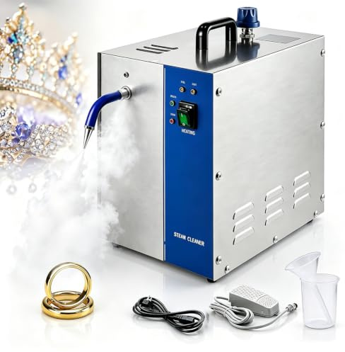 Ångtvätt och ädelstenstvätt för smycken, elektrisk rengöringsmaskin på 2/4 liter, högtrycksångare på 135°C för guld, silver, diamanter och smycken 4L