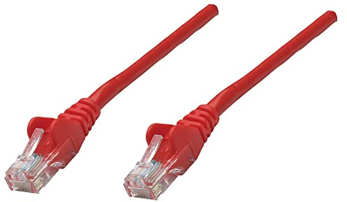 INTELLINET NETWORK CABLE, CAT6 COMPATIBLE, CCA, U/UTP, PVC, 0.25 M, RED