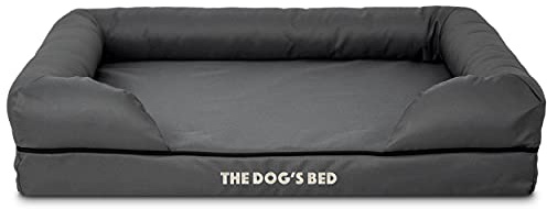 The Dog’s Bed Cover – Replacement Cover, Grey with Black Trim, Medium