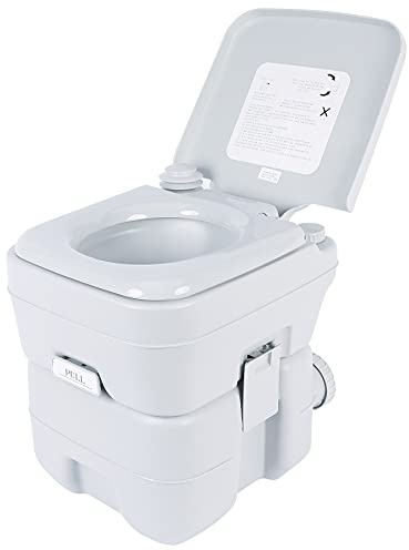 DARTMOOR Toilette da Campeggio WC Portatile con Serbatoio Rimovibile WC Chimico da Viaggio per Camper, Furgoni, Barche (20 L)