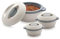 Rishabh Insulated Hot pot Casserole Hot & Cool Food Serving Dish with Lid, Double Wall. Stainless Steel Inside Set of 3 (Size 1500,2000, & 2500ml) (Grey)