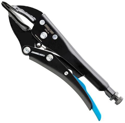 Channellock 8-Inch Sheet Metal Locking Pliers 108-8 - Flat Jaw, Bending, Clamping - 8 in