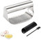 Mino Plus Presse-ail,coupe ail inox,Garlic Press Rocker Crusher,Éplucheur d'ail professionnel,Concasseur à ail avec Outil Éplucheur en silicone (1 pièce)