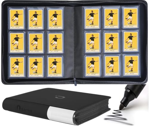 9-Pocket Top Loader Binder by D DACCKIT I Holds 288 Standard 3X4 Top Loaders for Cards Collection - Classic Black