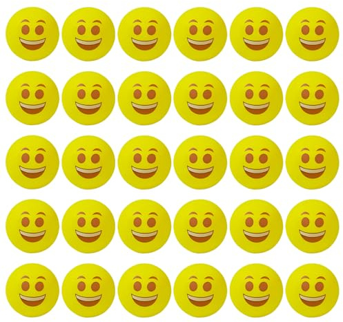 Regerly Balles de Ping Pong, 30 Pieces Balles de Emojis Table Tennis 40 Mm pour l'Entraînement Et Les Jeux Décoration Jouets Animaux Adultes Et Enfants Jeux Boule