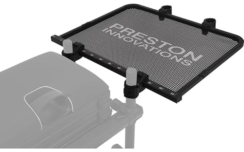 Preston Innovations Ventalite XL Side Tray | Match Fishing Seatbox Side Tray | Holds up to 8 Bait Tubs | Ventamesh Base | Self-Supporting Design | 2 Clamping and 2 out Rigger Knuckles | Code P0110114