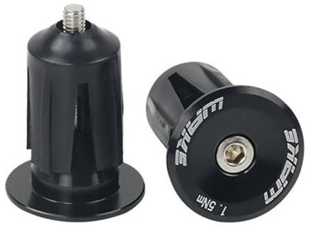 CYSKY Bar Caps cykelstyrespetsar 1 par cykelstyrehandtag för de flesta cyklar, MTB, vägcyklar, MTB, BMX (svart)
