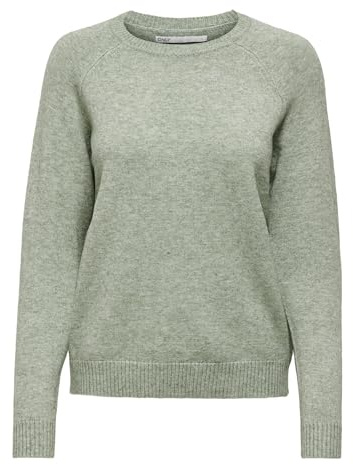 ONLY NOS Onllesly Kings, Pull Femme, Multicolore (BasilW MELANGE), Large