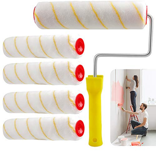 EXLECO 5 x Rodillos de Pintura 25 cm Rodillos para Pintar Juego de Pintura Rodillo para Pinturas de Paredes y Casa