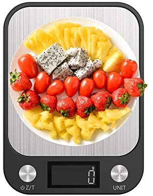 Balance de cuisine numérique,10KG/1g Balances électroniques de pesage des aliments pour la cuisson de la cuisson,Grand panneau,Bouton tactile,Fonction de tare,7 unité,pour bureau de cuisine à domicile