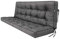 Bankkissen & Sitzkissen Outdoor für Gartenbank, Palettenkissen und Hollywoodschaukel – Auflage 100x49 cm Sitzfläche / 100x56 cm Rückenlehne, Graphit