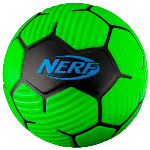 Nerf Kids Foam Mini Soccer Ball - Proshot Youth Soccer Ball - 7 Indoor + Outdoor Toy for Kids + Toddlers - Green/Blue