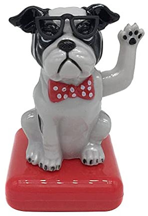 BYNYXI Solar Wackelfigur Hunde, Tanzende Auto Solarfigur Wackelhund Ananaskopf Faultier Dekofigur Solarbetriebene Tanzfiguren Armaturenbrett Deko Ornament für Auto, Büro, Schreibtisch,7cmx6cmx10cm