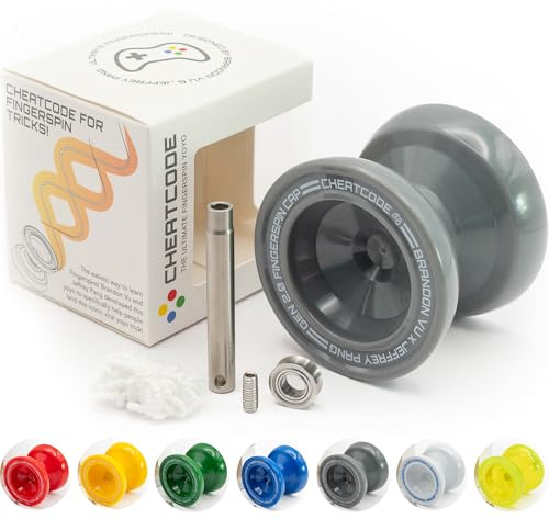 Cheatcode Yoyo by Brandon Vu | Master Fingerspin Tricks | A Responsive & Unresponsive Yo-yo for Kids, Teens & Adults | Great Yo Yo For Beginners | Extra Professional Ball Bearing Kit Included | Offset