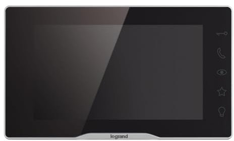 LEGRAND EASYKIT Plus, Monitor Adicional de Videoportero, Pantalla a Color de 7 con Espejo, teclas de sensor, configuración personalizada, Acero inoxidable, 364220