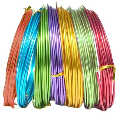 7 Colors Aluminum Craft Wire, 1MM Multi Colored Alumina Round Wire Craft Wire Flexible Metal Wire for Jewellery Making, Floral Making, Wrapping and DIY Crafts