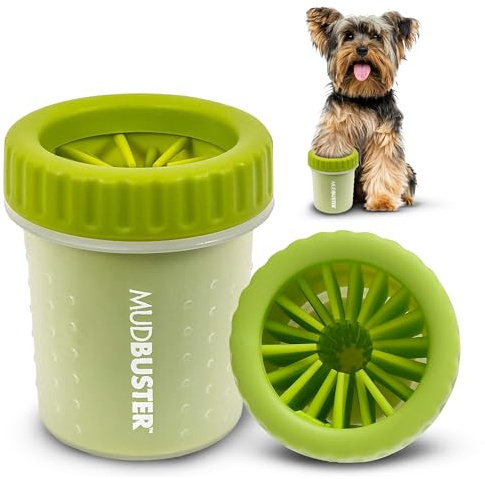 Dexas Green Small Dog Paw Cleaner for Dogs - Premium Quality Pet Supplies and Dog Accessories - Cleans Mud and Dirt - Easy to Use and Clean - Patented Product - BPA Free