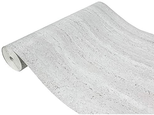 Klebefolie Möbel 67,5x990 cm | Selbstklebende Möbelfolie in Stein-, Marmor- und Betonoptik | Folie für Möbel wasserfest und leicht anzubringen für Küche und Bad | Grau Beton