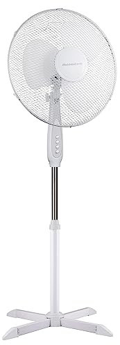Melchioni Family | Ventilatore a Piantana con 3 Velocità, Ventola a 3 Pale Diametro 40 cm, con Funzione di Oscillazione, Colore Bianco