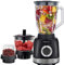SOKANY 1000W Standmixer und Smoothie Maker, 5 Geschwindigkeitsstufe, 3-in-1[1,5L Glasbehälter Mixer & 0,25L Kaffeemühle & 0,7L Fleisch Zerkleinerer], Edelstahlmesser
