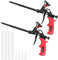 LYCXAMES PU Foam Gun, Pack of 2 Construction Foam Gun with Valve, No Cleaner Required, Metal Dosing Gun with Ergonomic Plastic Handle for DIY and Professional, Red