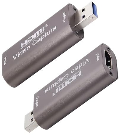 Video Capture Card HDMI to USB 3.0 4K/1080p Video Capture Device 1080p/4k Record Video Audio Grabber for Capturing 1080p@60fps Content LiveBroadcasting Video Conference Compatible with Xbox PS5 Switch