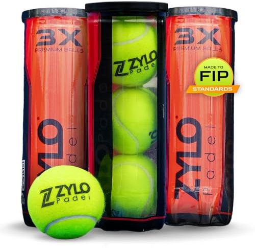 Zylo Advanced Padel Balls - Premium High-Performance Padel Balls for Competitive & Recreational Play, Durable & Consistent Bounce, Ideal for Indoor/Outdoor Courts (3x Tubes)