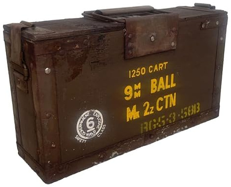 GREENZONE ® Genuine 9mm Wooden British Army Ammo Box (410 x 120 x 230) UK Company