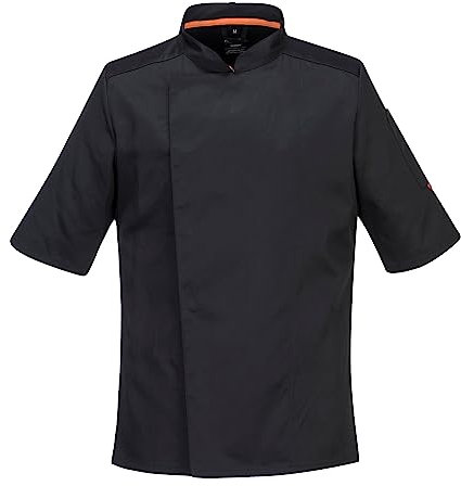 Portwest C738 Veste De Chef Professionnelle À Mailles Aérées Pour Hommes Noir, M
