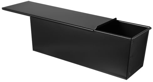 YARNOW 5Fori Stampo Rettangolare Per Pane Con Coperchio, Scorrevole in Tinplate, 33 x 11 x 12.3 cm, Ideale Per Cottura Di Toast E Pane Fresco