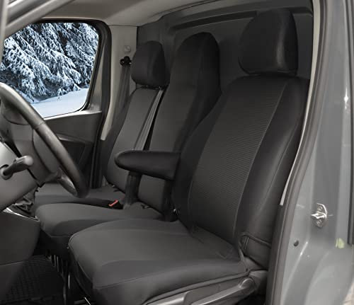 Stoff Sitzbezüge passgenau Schonbezüge Roco geeinget für Renault Master ab 2011 Erste Reihe 3-Sitzer SC