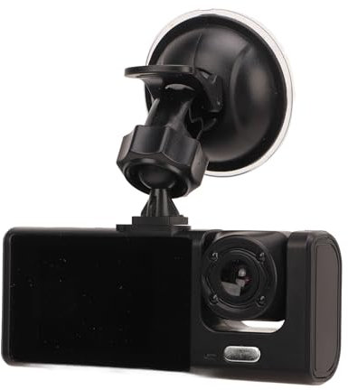 Cámara de Tablero 1080P, Grabadora de Cámara para Tablero de Automóvil con Sensor de Gravedad, Cámara Delantera Y Trasera para Grabadora de Conducción de Automóviles, Grabación en Bucle, Monitoreo de