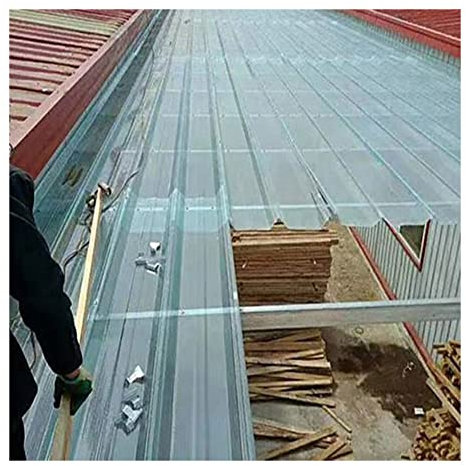 Casa De Tejas Transparentes FRP, Hoja De Sol Corrugado Marquesina De Plástico Para Cochera Placa De Cristal Transparente Sombra E Impermeable Cubierta Plástica Resistencia Al Impacto ( Color : Claro ,