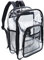 FISHSHOP Sac à Dos Transparent Étanche,Sac à Main Unisexe Sac à Dos D'école Transparent PVC,Pour le Travail, Les Voyages de Sécurité, Les Concerts et Les événements Sportifs (L)