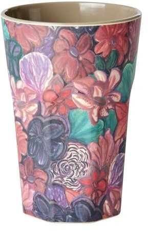 Rice Vaso de melamina de 100% melamina, diseño de flores del bosque