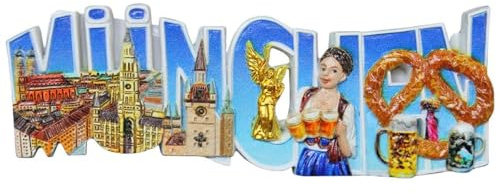 Ciffre Kühlschrankmagnet Magnet Schriftzug München - Handarbeit Deutschland Geschenk Souvenir