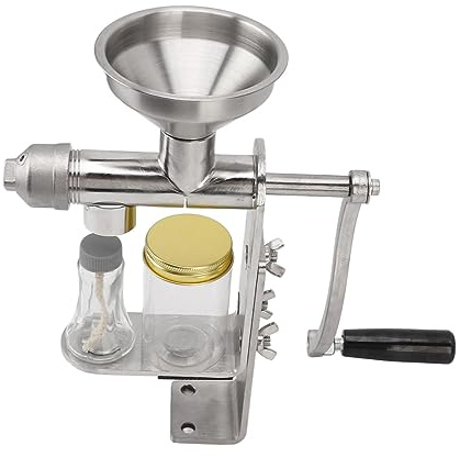 XWXLIJV Manual Oil Press Machine Stainless Steel Cold Hot Press Oil Extractor Household Commercial Oil Expeller Oil Presser for Nut and Seed Oil Press Commercial Domestic Use