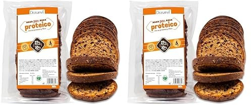 DRASANVI Pan Proteico Bajo en Carbohidratos|27% de proteínas y alto Contenido en fibra | ideal para dieta low carb y keto | Bajo en Azúcares y Calorías | Con Semillas de girasol y linaza | 365 gr
