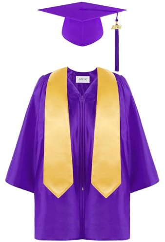 Graduation Gown Graduation Cap and Gown Set for Kids Preschool Children's GraduationCap andGown,2026 Shiny Nursery GraduationOutfit Kids
