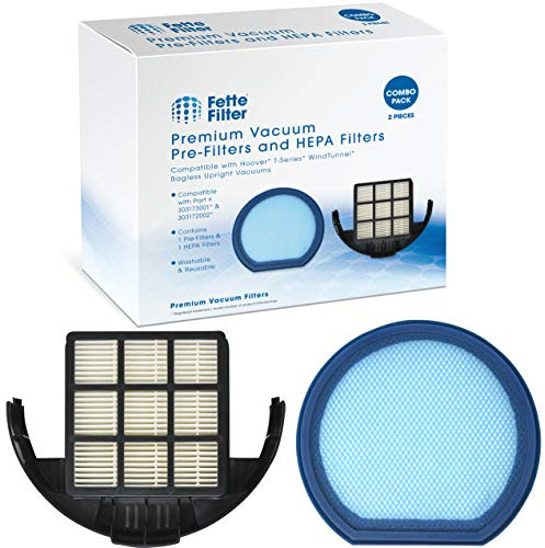 Vacuum Filter Kit Compatible with Hoover T-Series and WindTunnel Bagless T-Series Upright Vacuums Includes Washable Pre-Filter Part # 303173001 Hepa Filter Part # 303172002 Check Listing for Models.